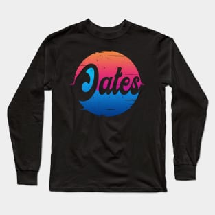 Great Gift Oates Flowers Proud Name Christmas 70s 80s 90s Long Sleeve T-Shirt